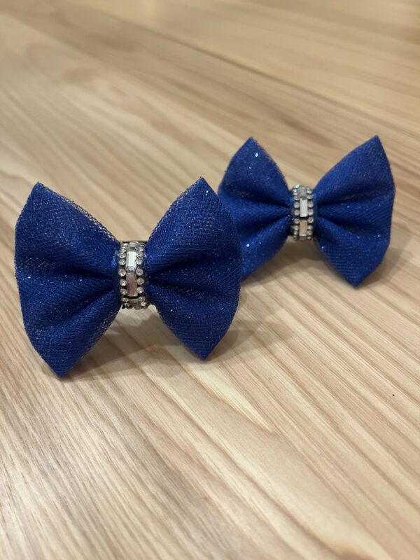 Dark Blue Mini Bows-Set of 2